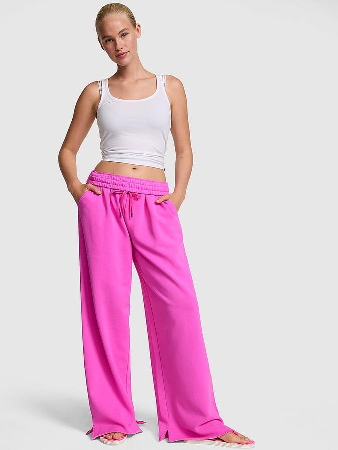 Campus Fleece&trade; Wide-Leg Split-Hem Sweatpants