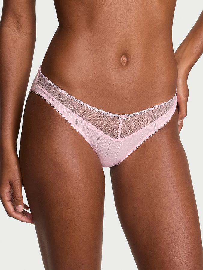 Stretch Pointelle Bikini Panty image number 0