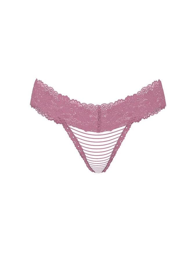 PINK Wink&trade; Lace-Trim Thong Panty image number 2