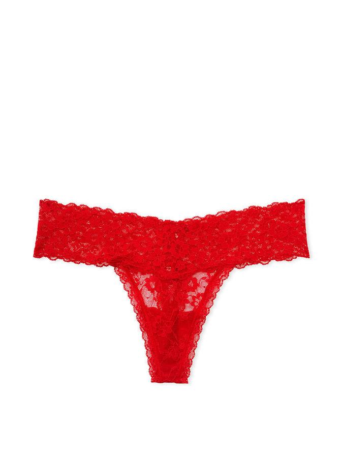 Posey Lace Lace-Up Thong Panty image number 1
