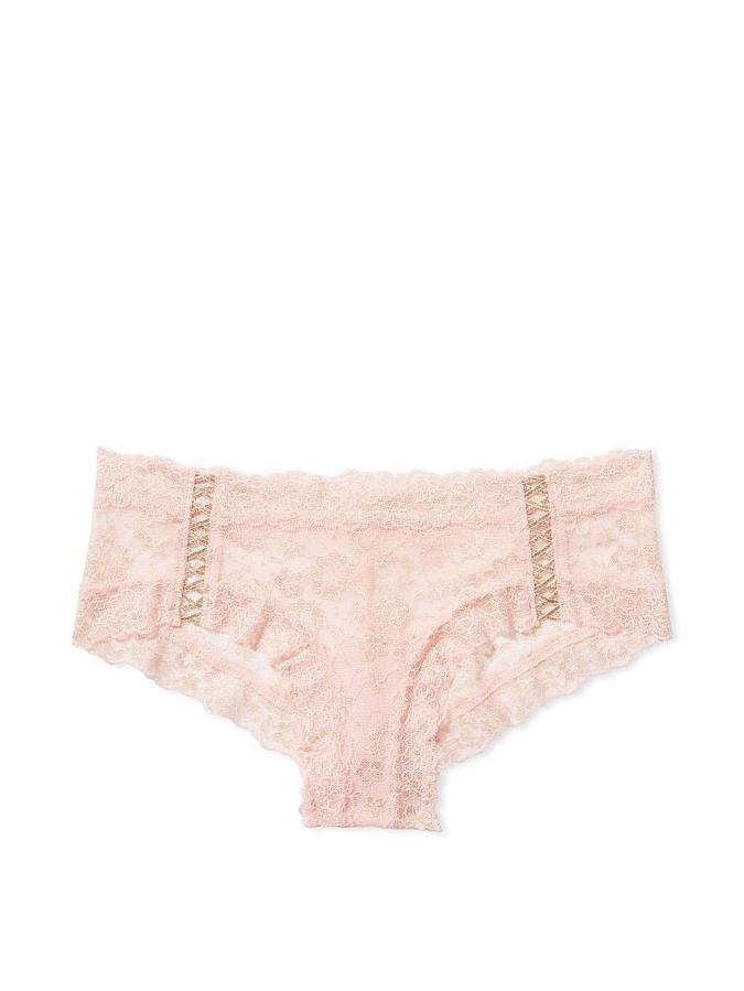 Shimmer Lace Lace-Up Cheeky Panty image number 2