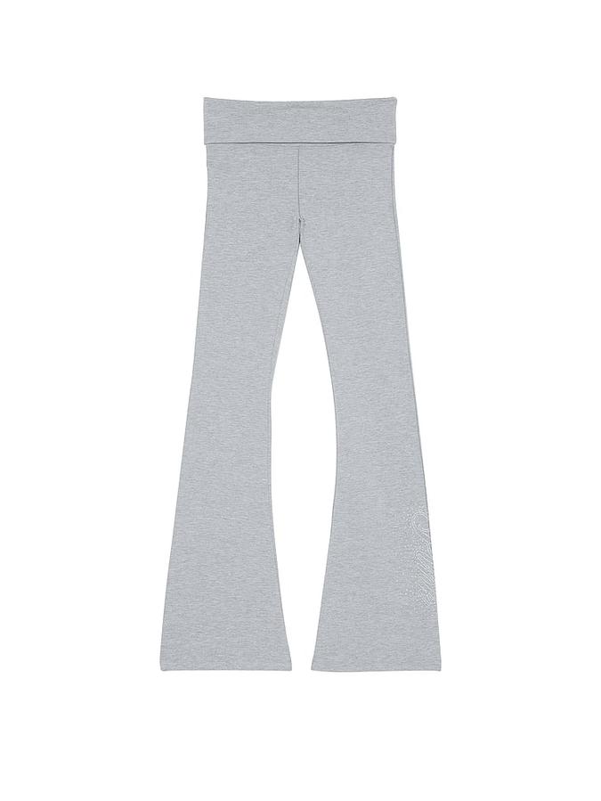 All-Day Cotton Foldover Flare Leggings image number 2