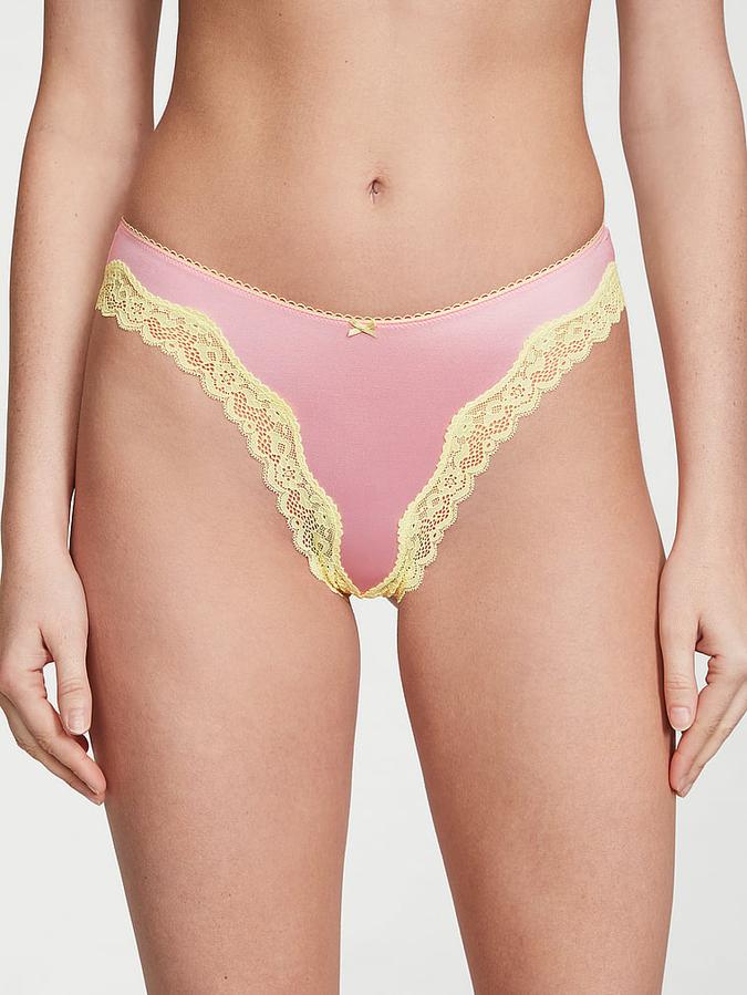 Fun & Flirty High-Leg Scoop Thong Panty image number 0