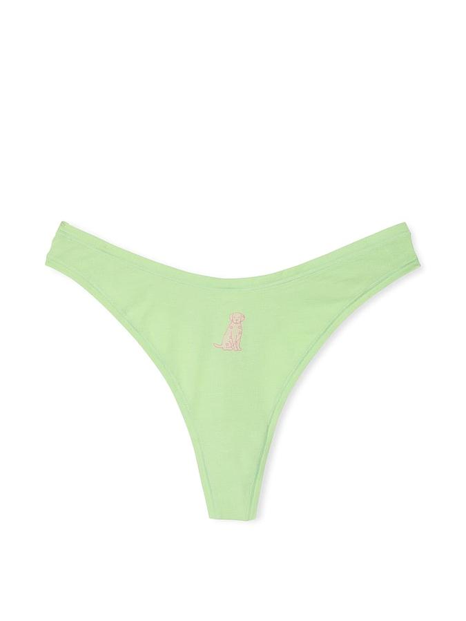 Cotton High-Leg Thong Panty image number 1