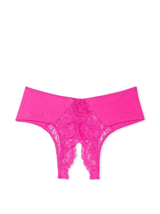 Micro Lace Crotchless Cheeky Panty image number 2