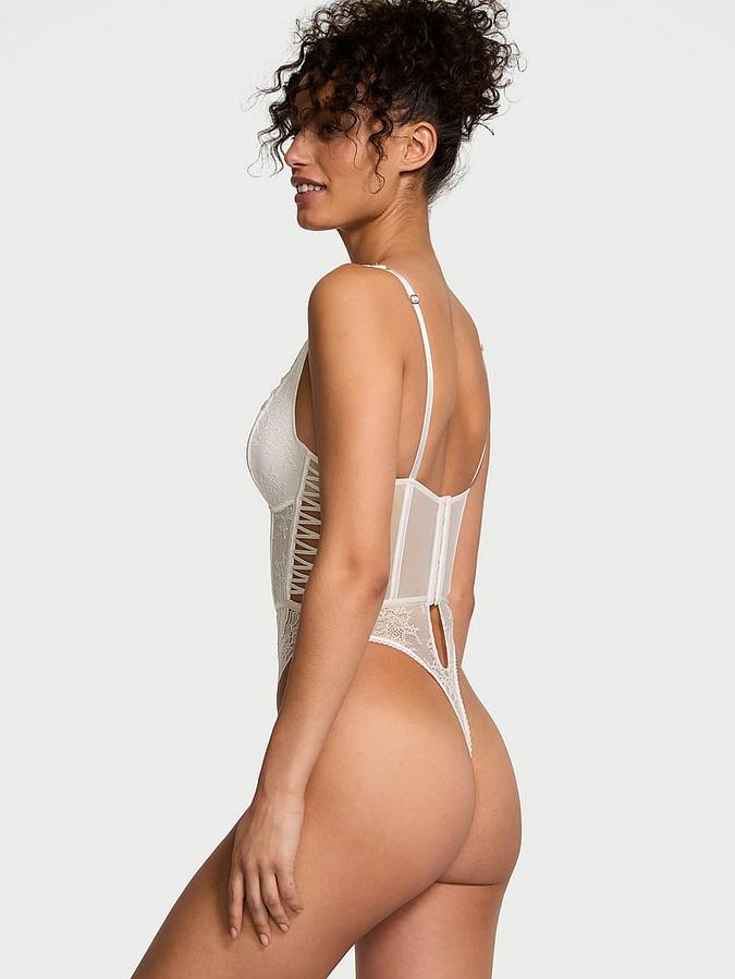 Dream Angels Wicked Unlined Lace Corset Teddy image number 1