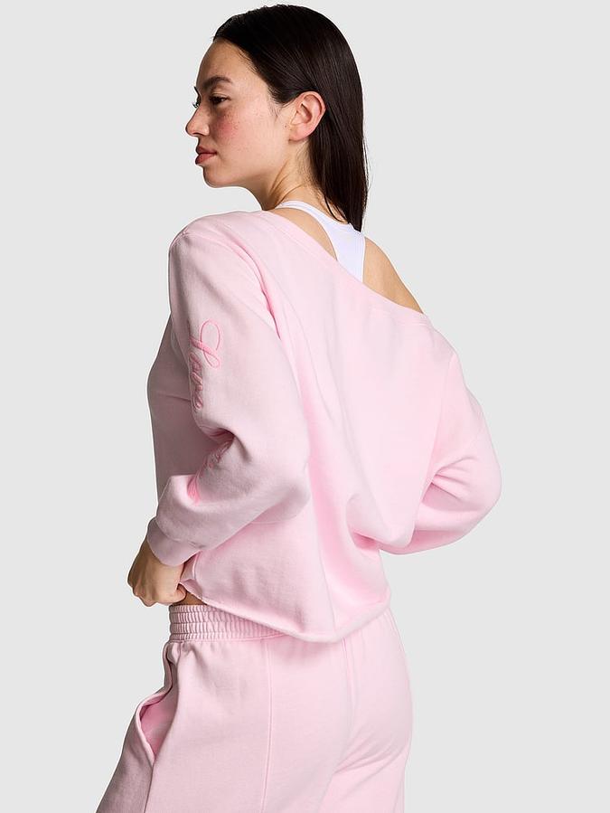 Campus Fleece&trade; Rib Off-The-Shoulder Sweatshirt