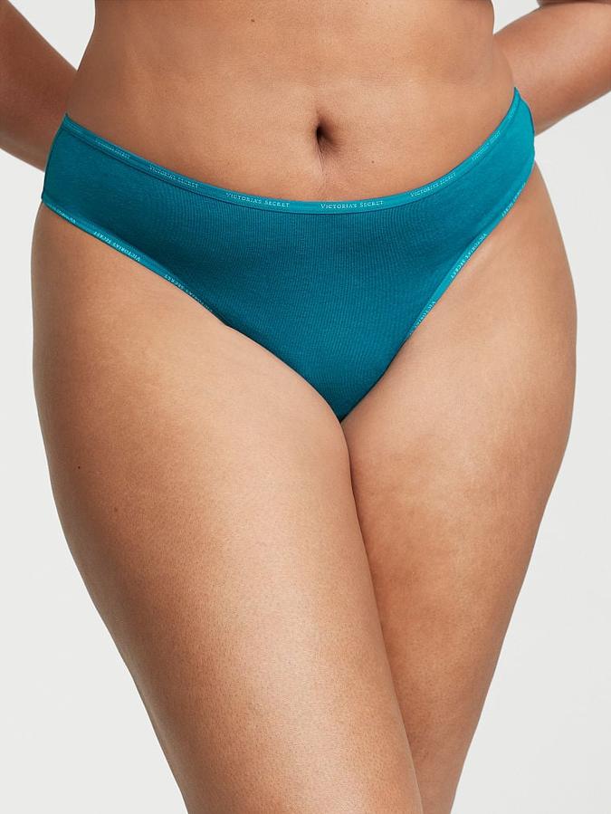 Mini Logo Cotton Thong Panty image number 0