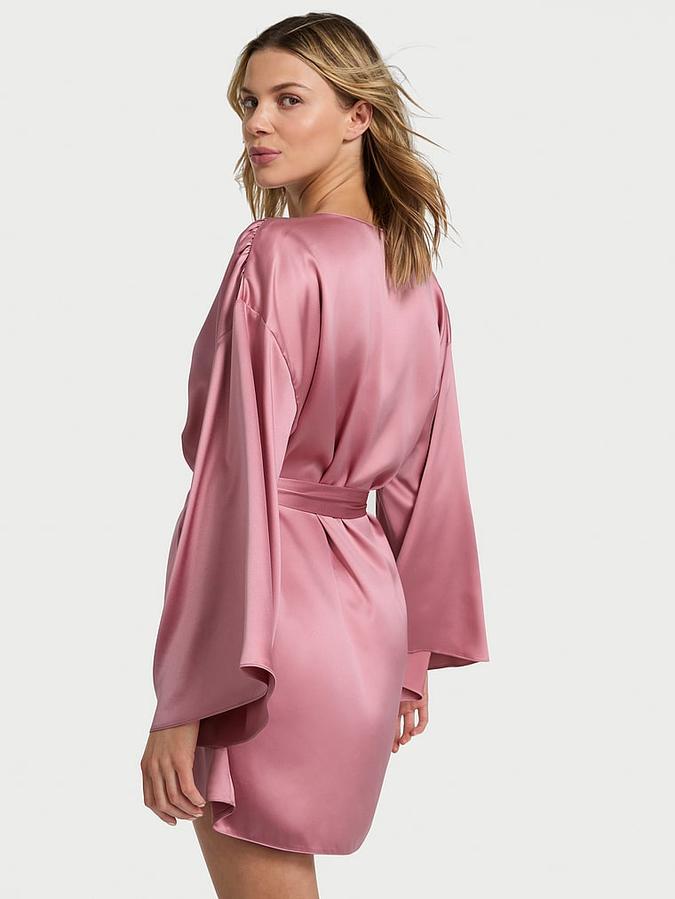 Short Satin Robe image number 1