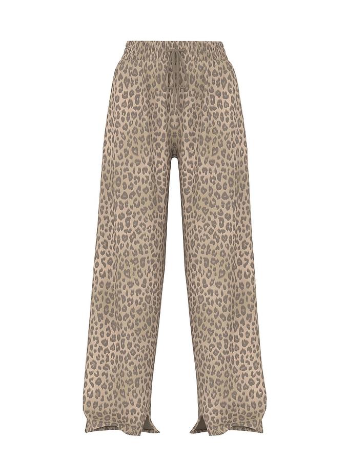 Ivy Fleece Wide-Leg Split-Hem Sweatpants image number 2