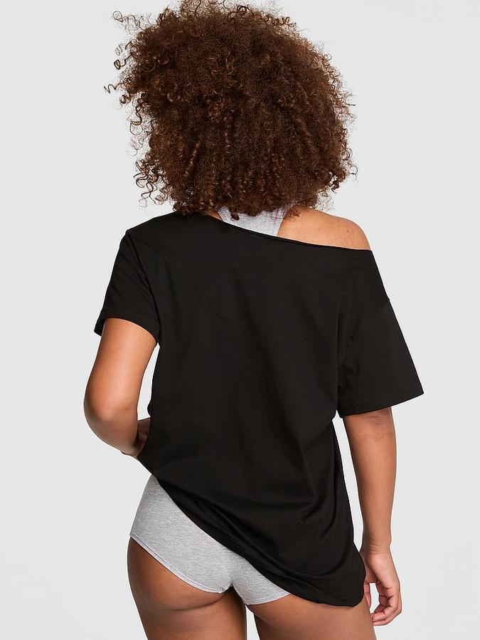 Campus Cotton&trade; Off-The-Shoulder Tee