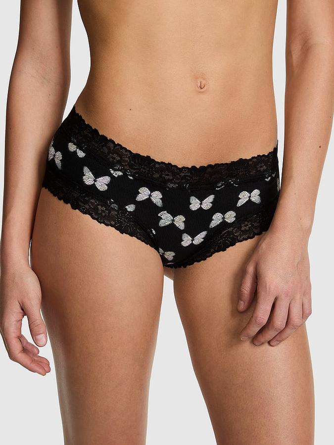Cotton Lace Trim Cheeky Panty