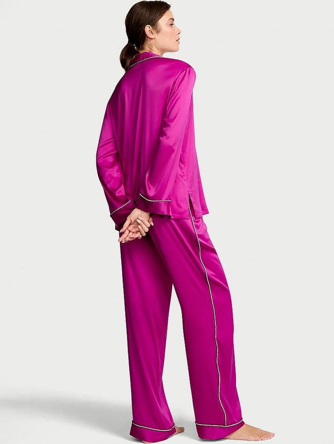 Glazed Satin Shine Long Pajama Set