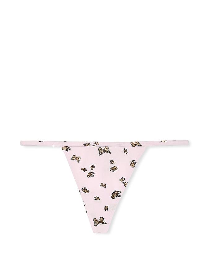 Stretch Cotton V-String Panty image number 2