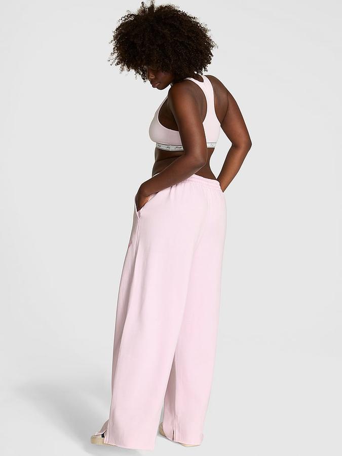 Campus Fleece Wide-Leg Split-Hem Sweatpants