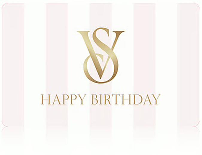 VS eGift Card- Happy Birthday Striped image number 0