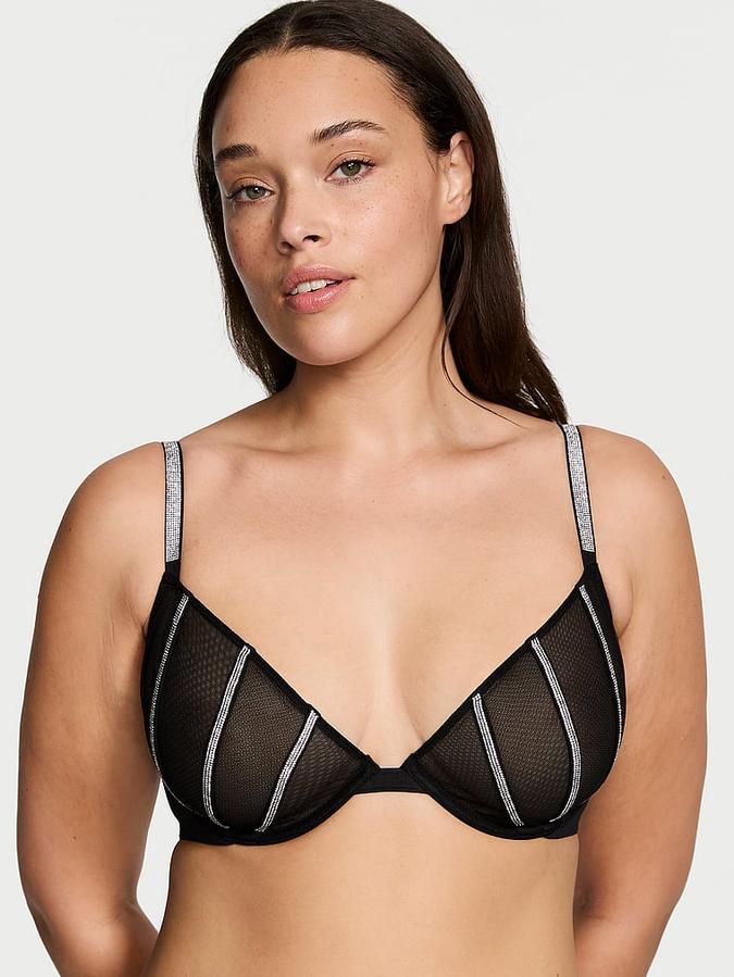 Sheer Shine Low-Cut Demi Bra image number 0