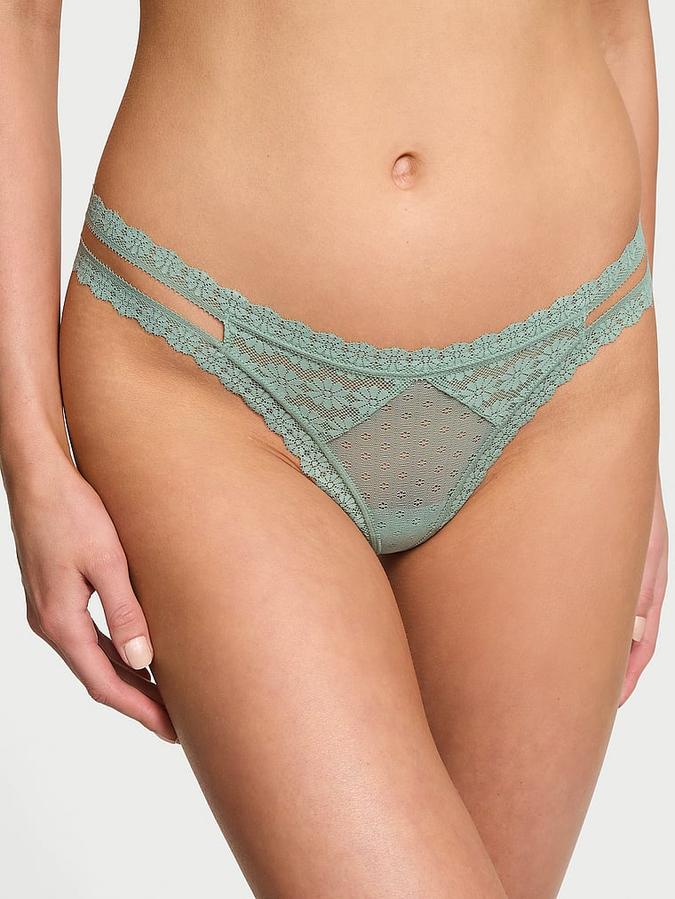 Daisy Lace Thong Panty image number 0