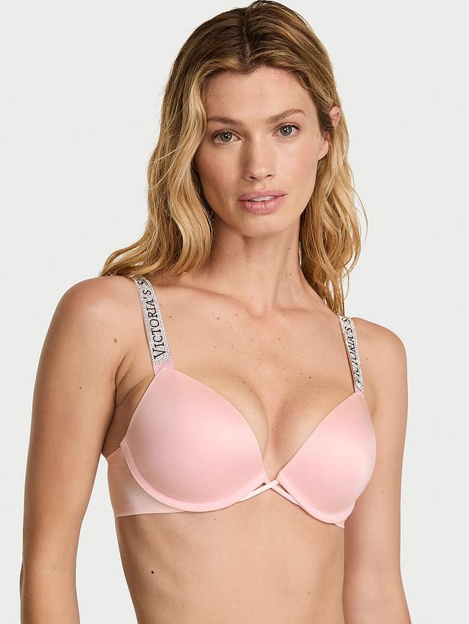 Logo Shine Strap Push-Up Bra