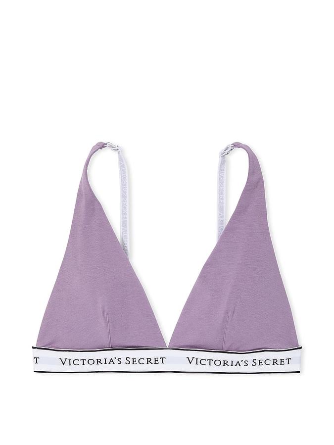 Wireless Cotton Plunge Bralette image number 2
