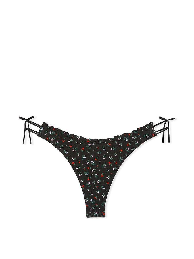 Cotton Side-Tie Thong Panty image number 1