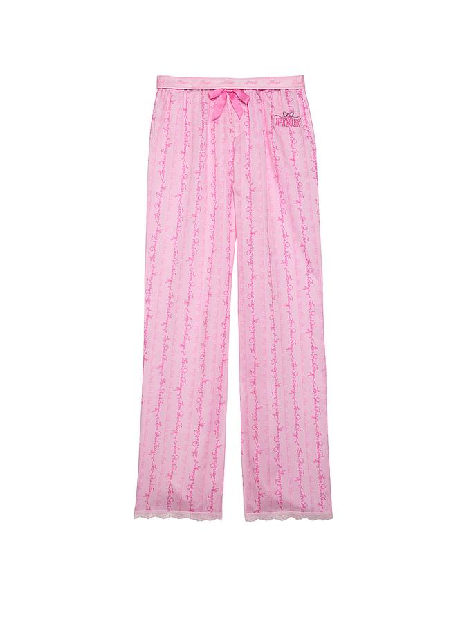 PINK x LoveShackFancy Silky Sleep Pants image number 2