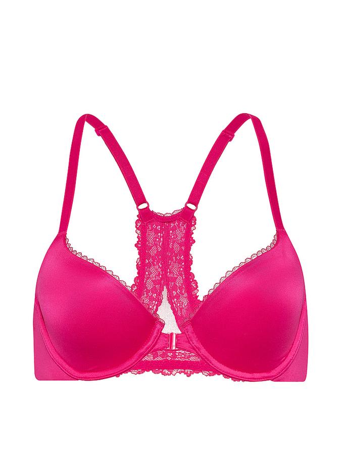 Lightly Lined Lace Racerback Demi Bra image number 2