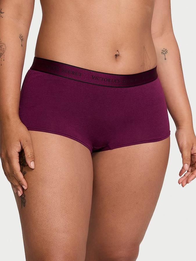 Logo Cotton Boyshort Panty image number 0