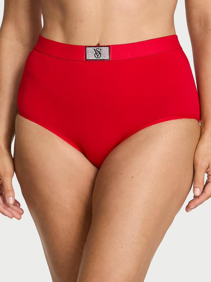 Logo Cotton Shine Patch Modern Brief Panty