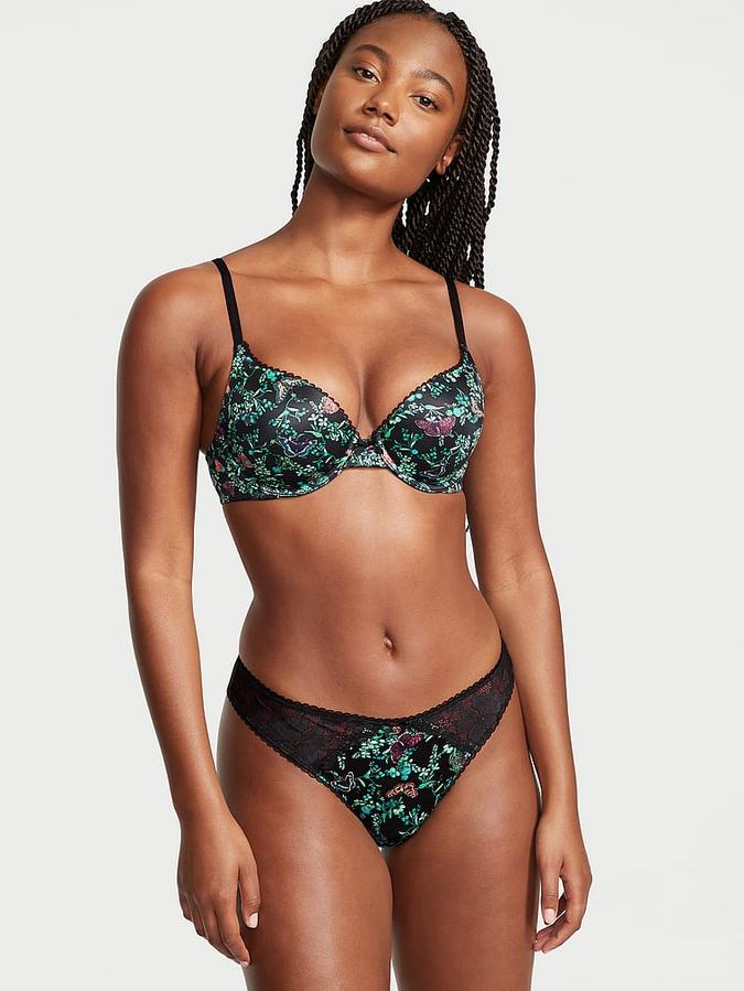 Smooth & Lace Thong Panty image number 3