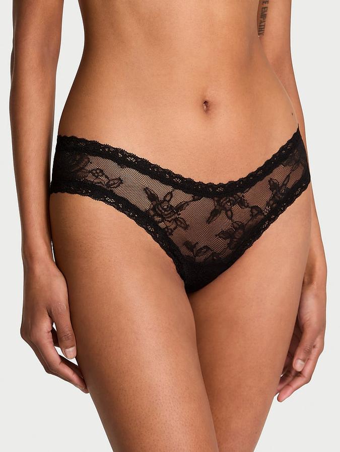 Lace Heart Hardware Open-Back Cheeky Panty