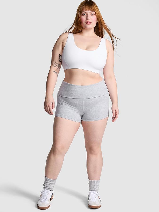 All-Day Cotton Foldover 3” Bike Shorts image number 0
