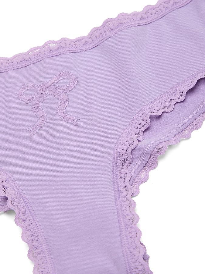 Cotton Lace Bow Cheeky Panty image number 3
