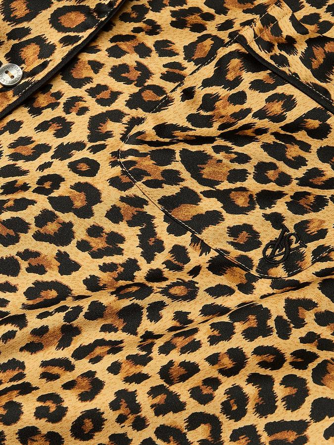 Glazed Satin Long Pajama Set image number 3