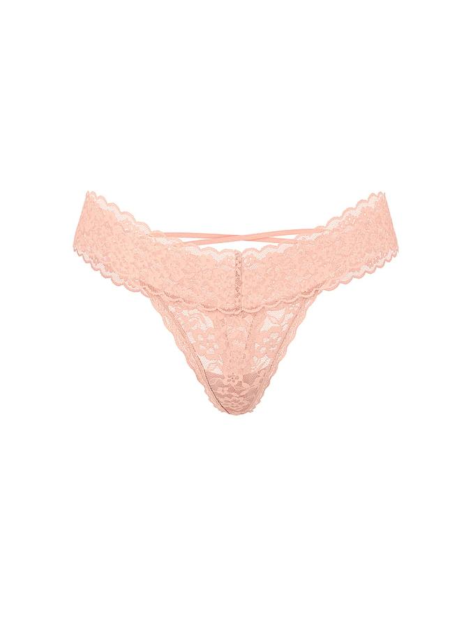 Lace Strappy-Back Thong Panty image number 2