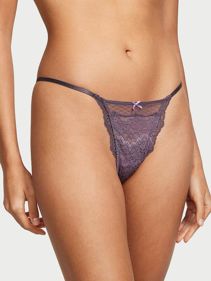 Lace & Mesh String Bikini Panty