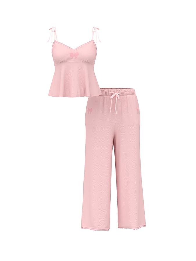 SoSoft&trade; Modal Bow Cami & Wide-Leg Pant Set image number 2