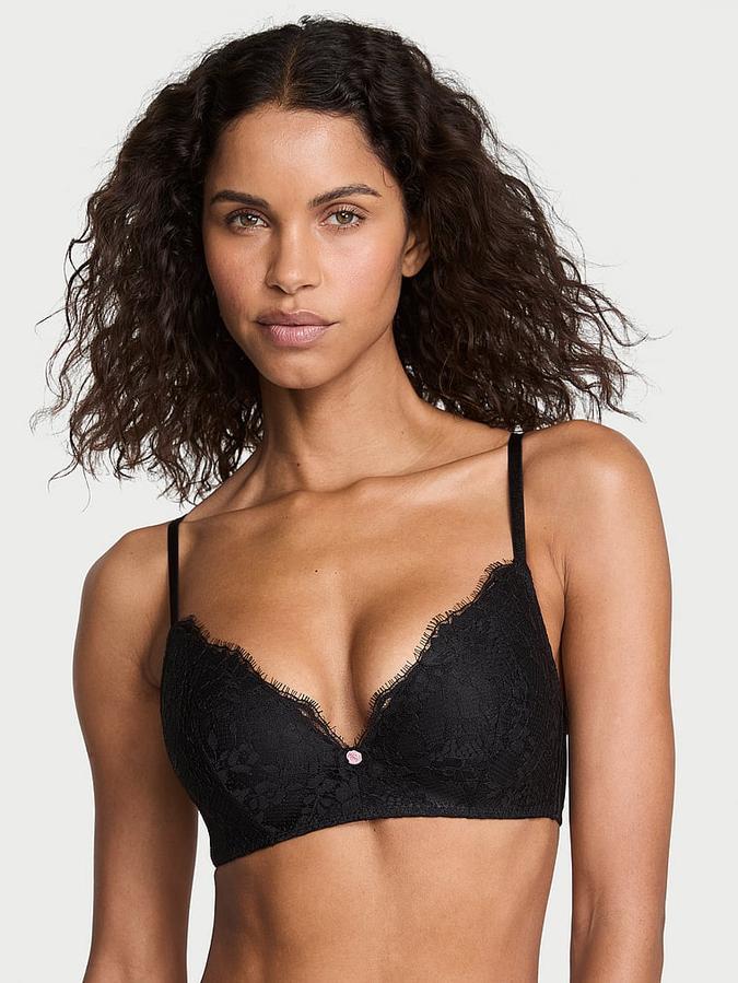Lace Wireless Push-Up Bra image number 0
