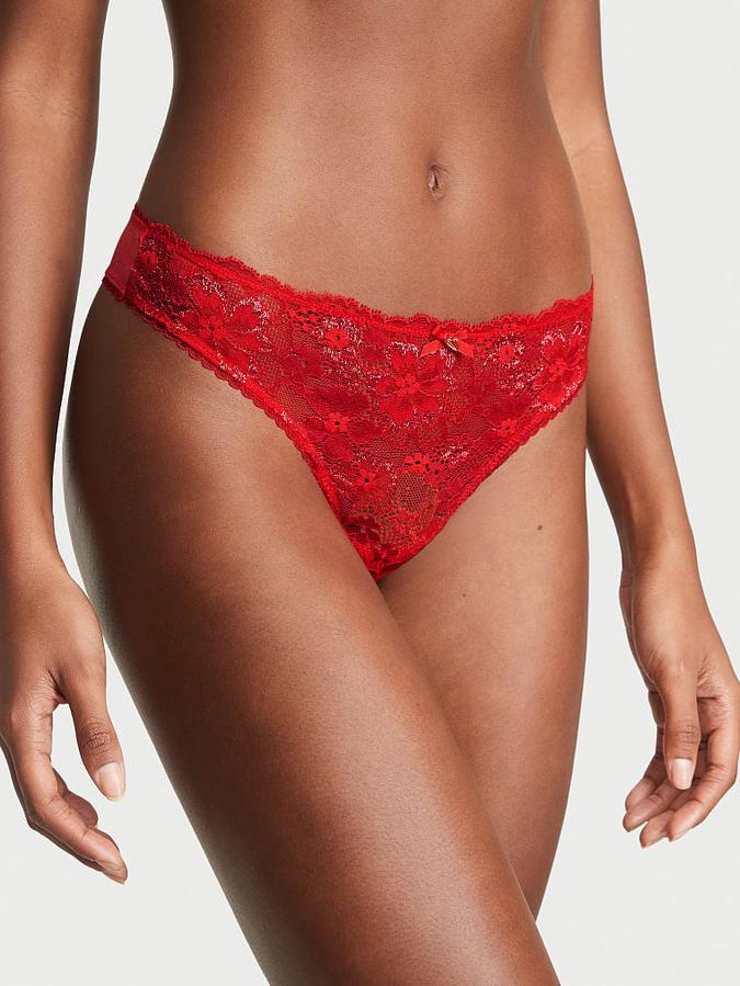 Lace-Front Thong Panty image number 0