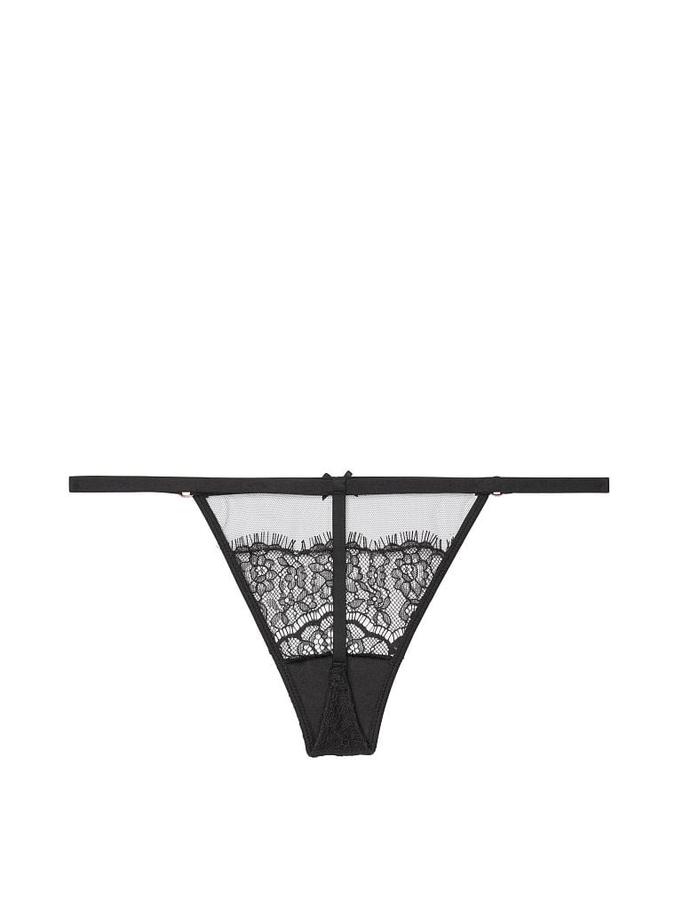 Mesh and Lace V-String Panty image number 2