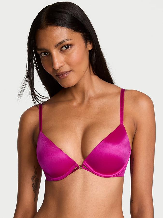 Smooth Lightly Lined Plunge Demi Bra image number 0