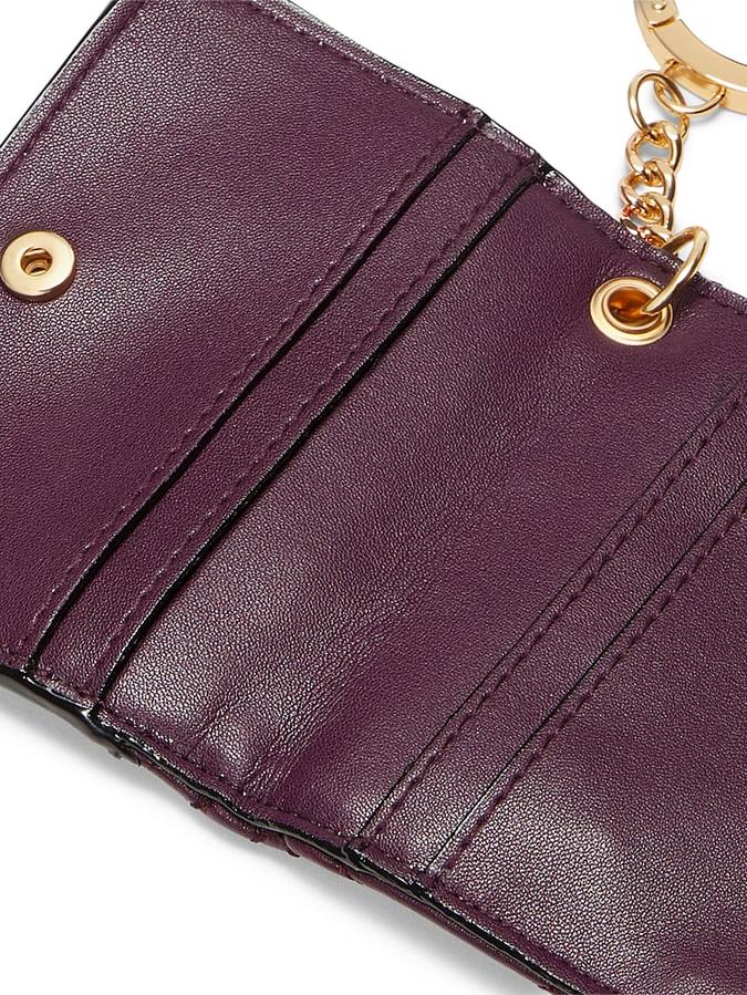 The Victoria Flap Card Case Keychain Burgundy image number 2