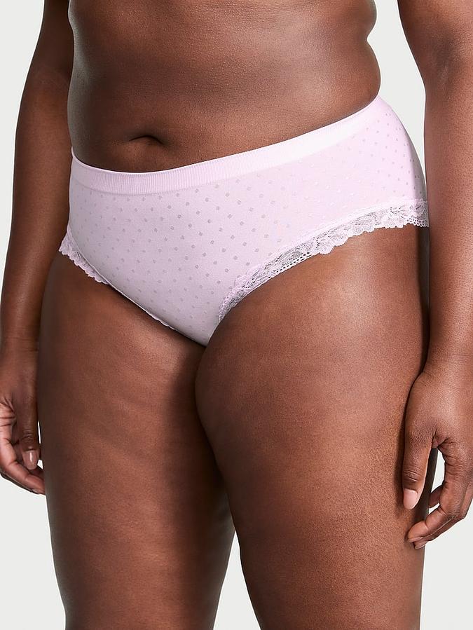 Seamless Lace-Trim Hiphugger Panty image number 0