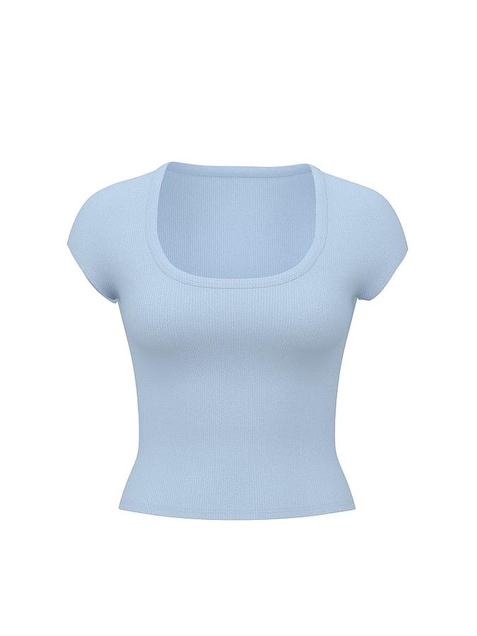 Vintage Ribbed Scoop Tee image number 2