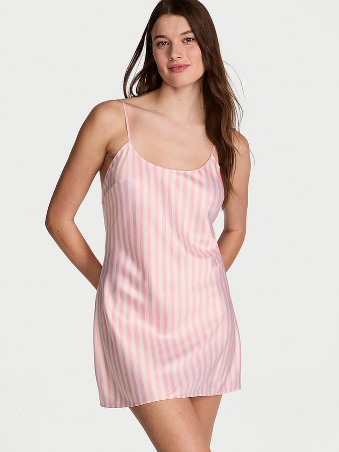 Heritage Stripe Satin Mini Slip image number 0