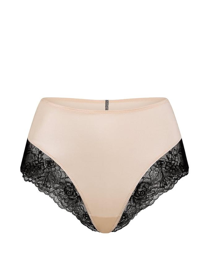 Smooth Lace-Trim High-Waist Brief Panty image number 2