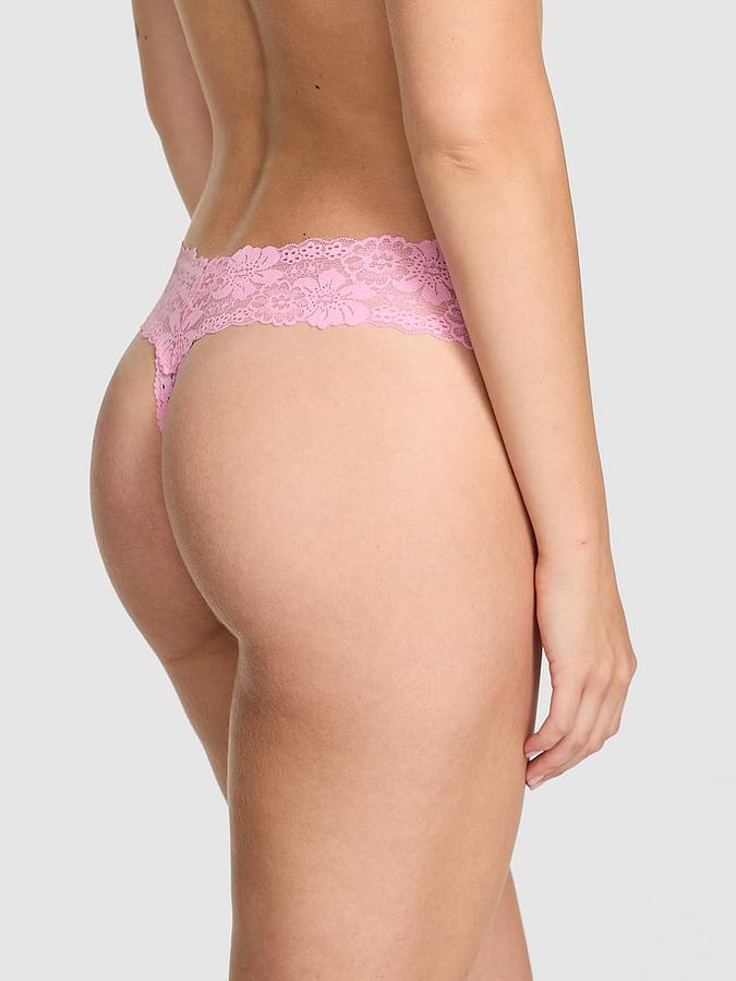 Wink Lace-Trim Thong Panty image number 1