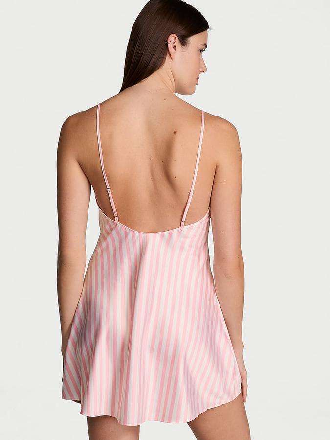 Heritage Stripe Satin Mini Slip image number 1
