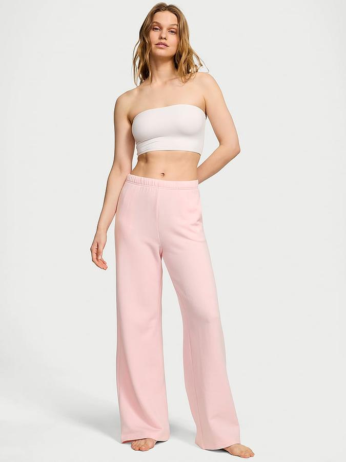 Brushed Modal Fleece Wide-Leg Lounge Pants image number 0