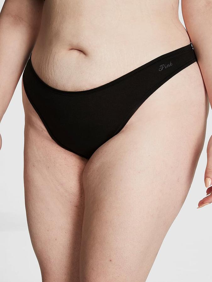 Cotton High-Leg Thong Panty image number 0